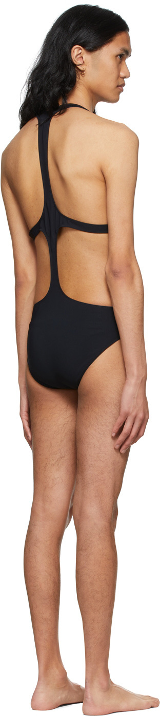 Rick Owens Black Recycled Nylon One-Piece Swimsuit