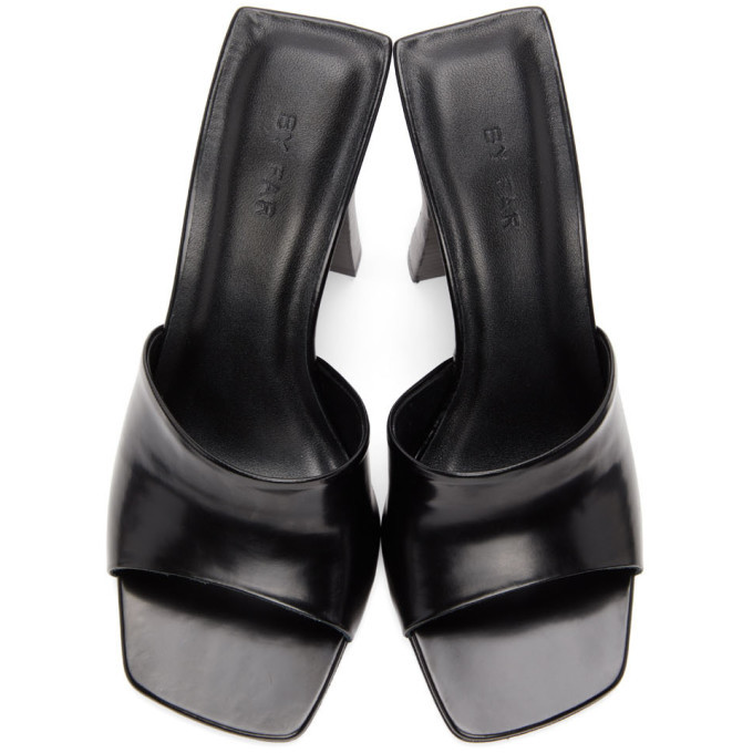 BY FAR Black Patent Leather Liliana Mules By Far
