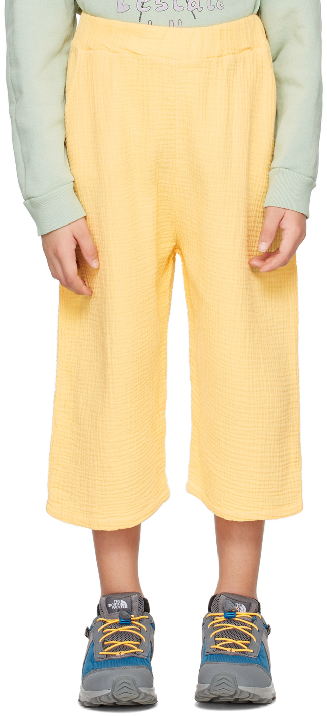 The Campamento Kids Yellow Cotton Flower Trousers