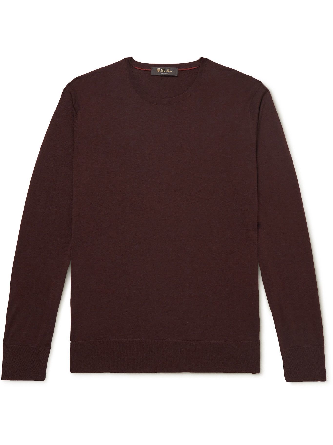LORO PIANA - Wish Virgin Wool Sweater - Burgundy Loro Piana