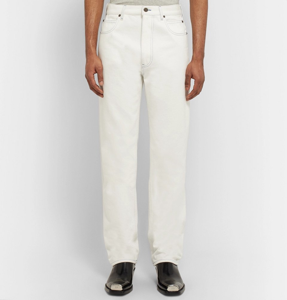 CALVIN KLEIN 205W39NYC - Andy Warhol Foundation Denim Jeans - Men - White  Calvin Klein 205W39NYC