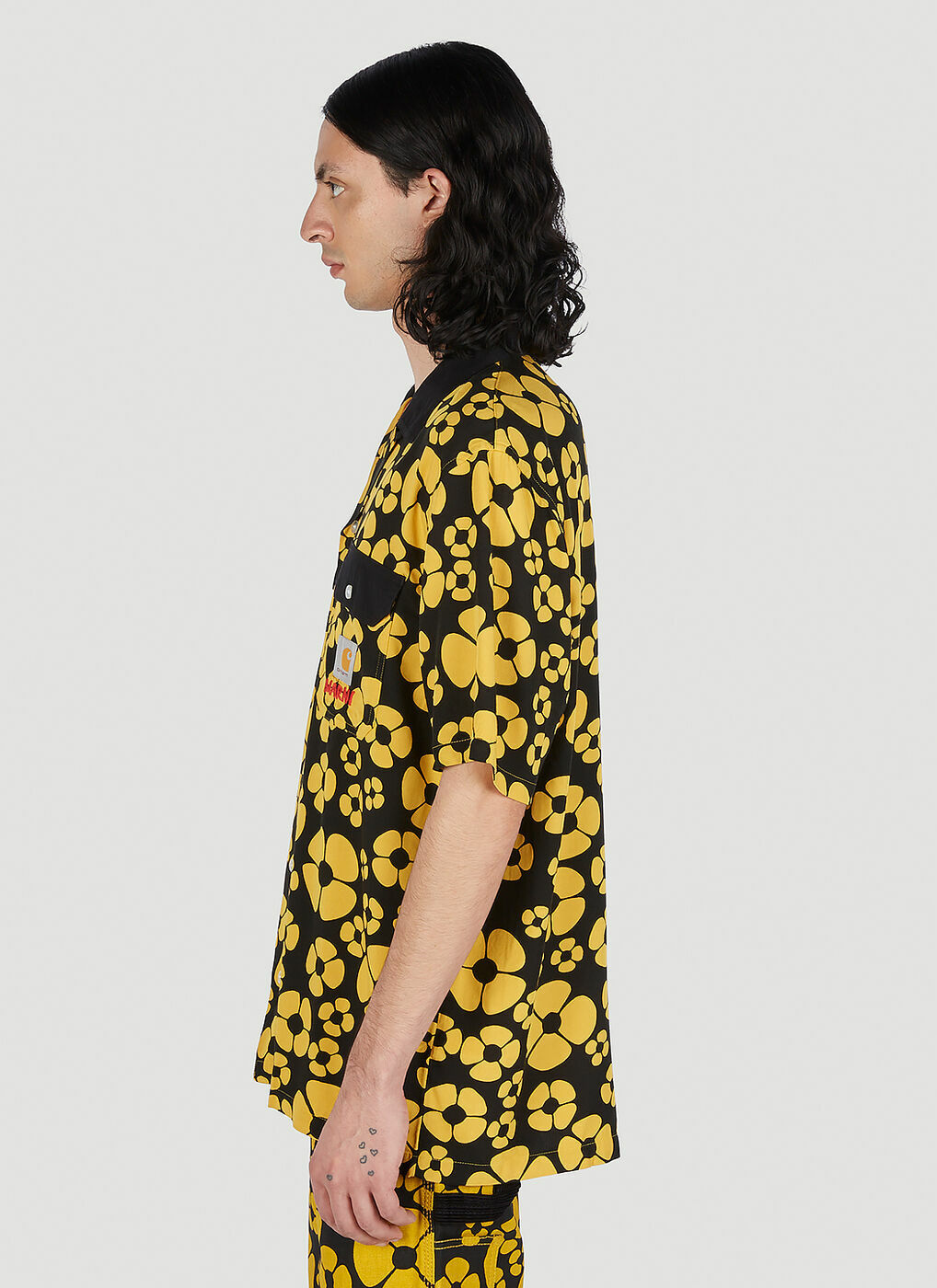 Marni x Carhartt - Floral Print Shirt in Yellow