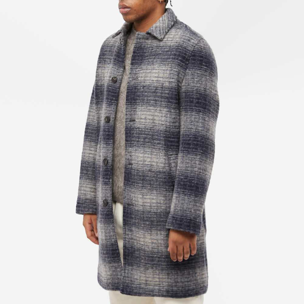 Kestin Men's Edinburgh Overcoat in Navy Check Kestin Hare