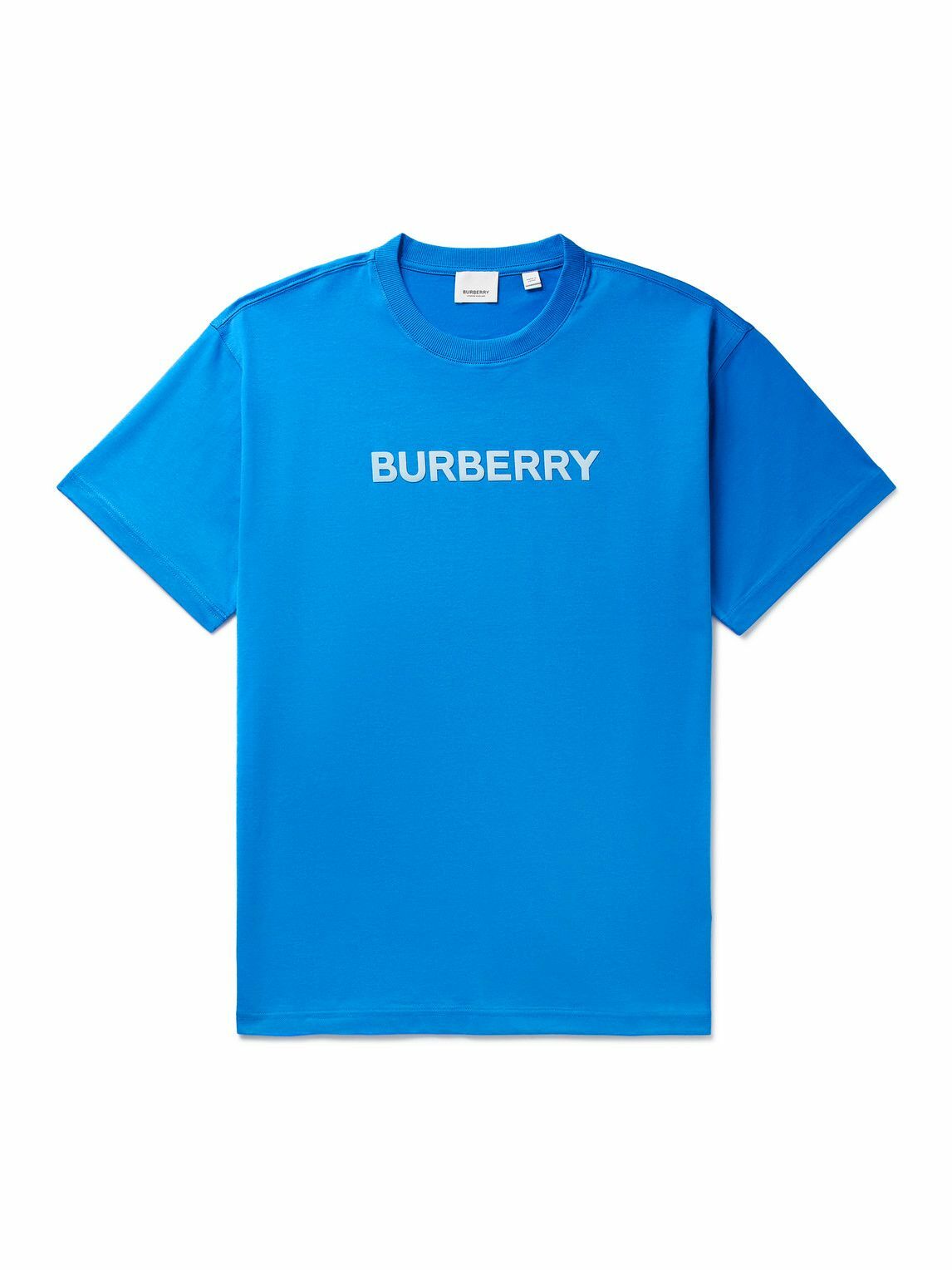 Burberry - Logo-Print Cotton-Jersey T-Shirt - Blue Burberry
