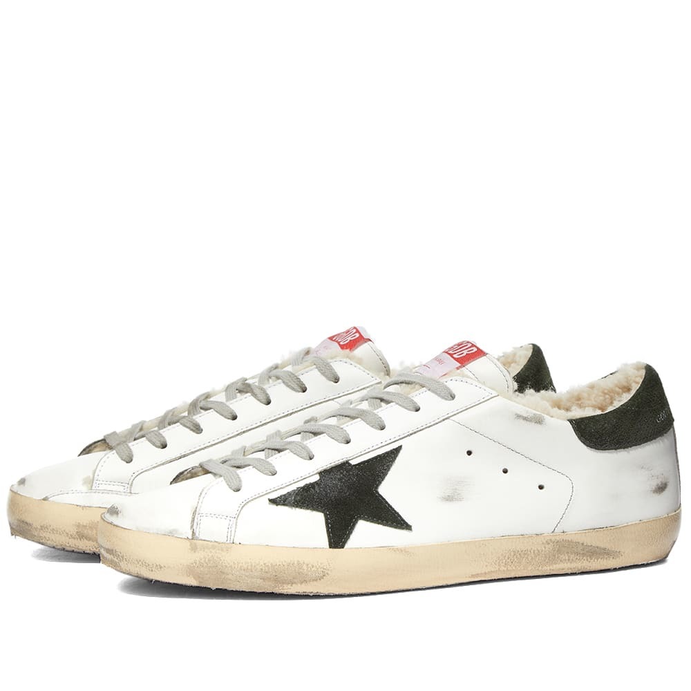 Golden Goose Super-Star Leather Sherling Lined Sneaker Golden Goose ...