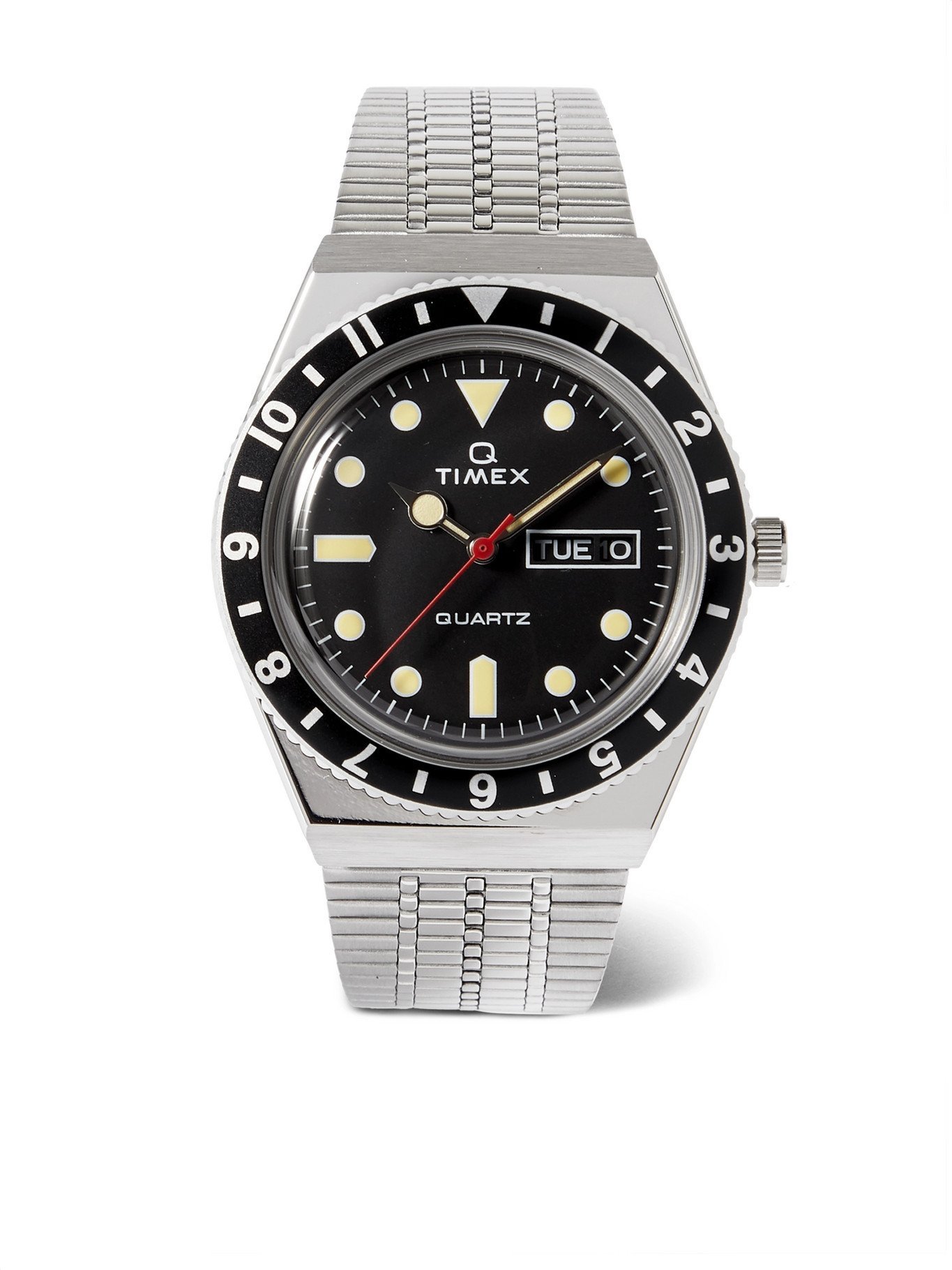 timex black stainless steel watch
