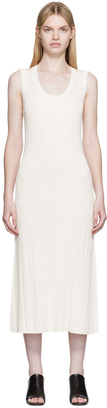 Joseph Off-White Satiny Midi Dress Joseph