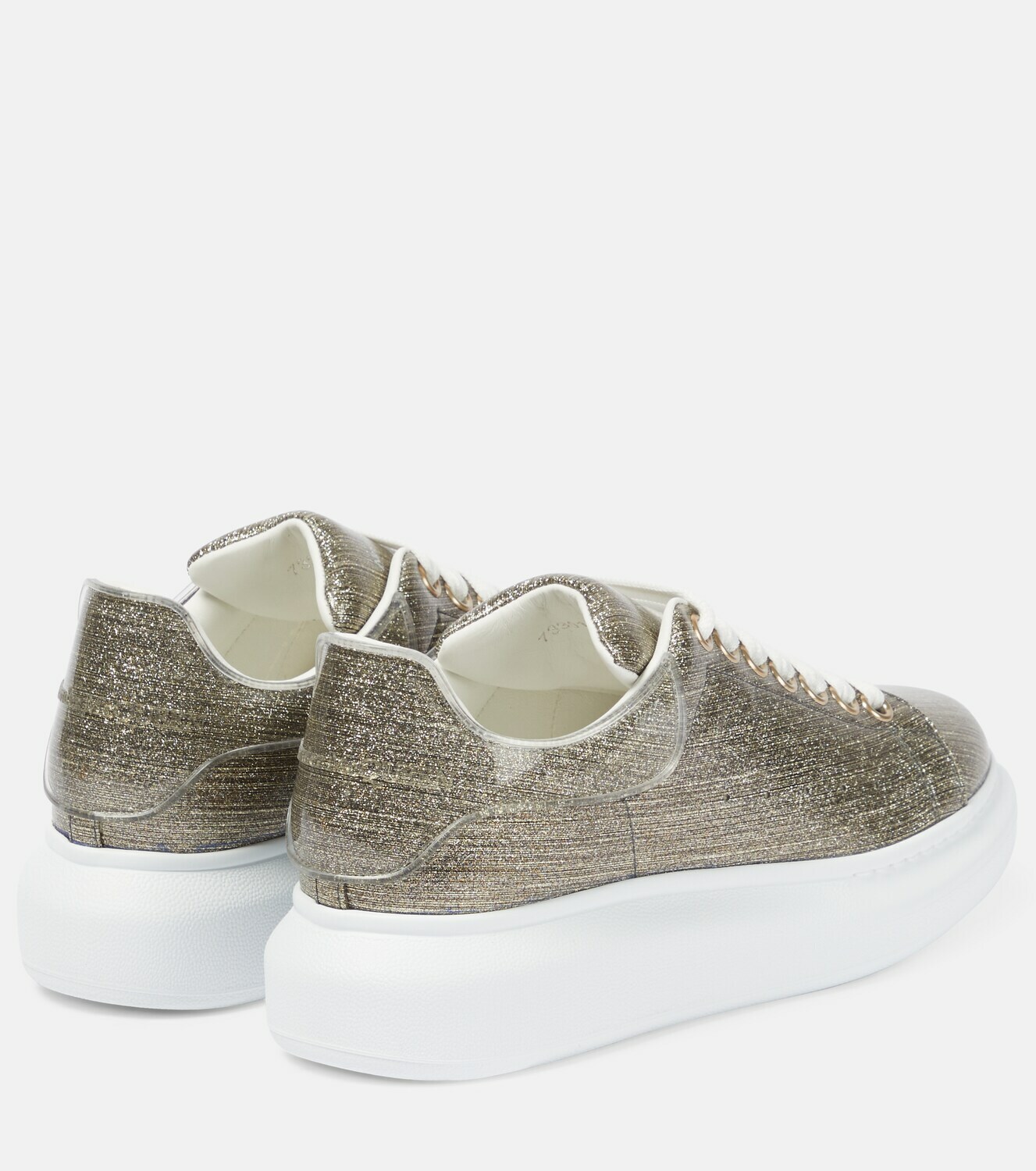 metallic alexander mcqueen sneakers