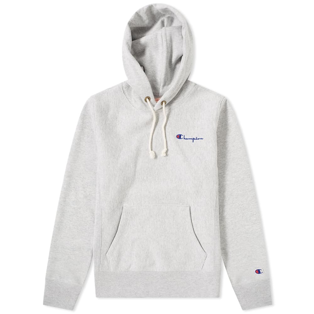 champion reverse weave small script logo hoody