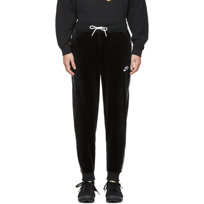 nike black velour lounge pants