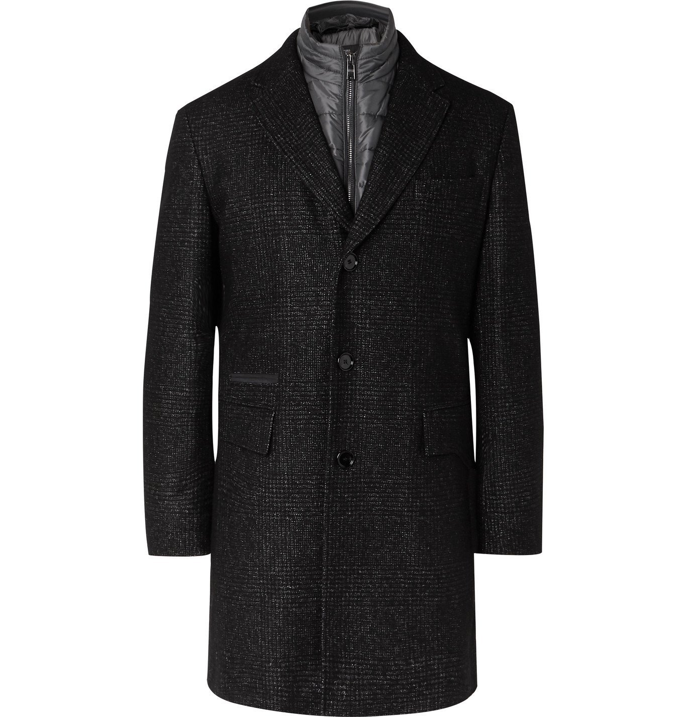 Hugo Boss - Nido Slim-Fit Virgin Wool-Blend Bouclé Coat with Detachable ...