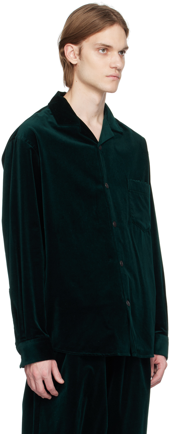 Acne Studios Green ButtonUp Shirt Acne Studios