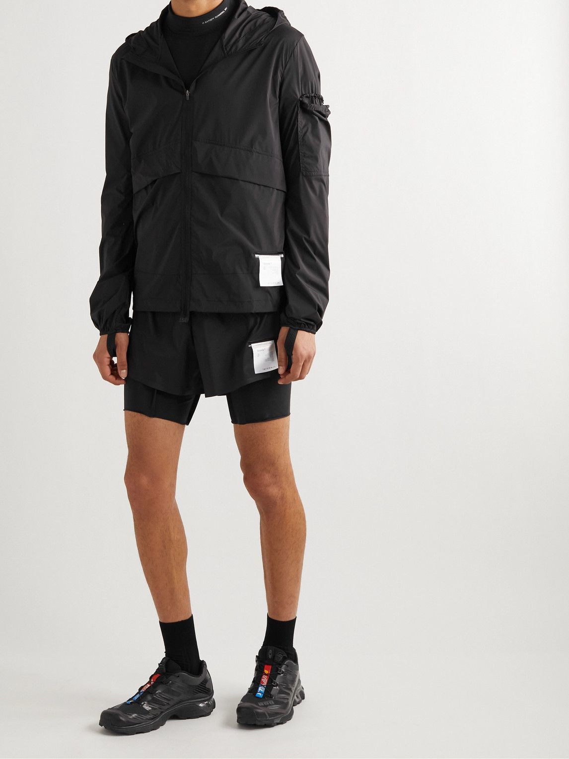 TechSilk Hooded Running Windbreaker 