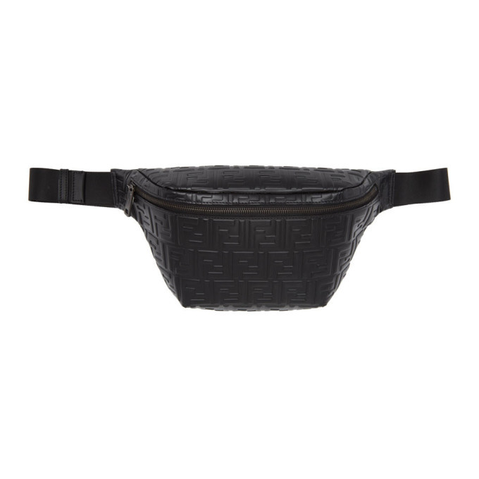 fendi black leather belt bag