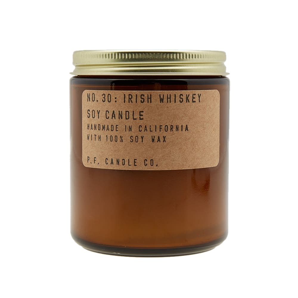 P.F. Candle Co No.30 Irish Whiskey Soy Candle Opening Ceremony