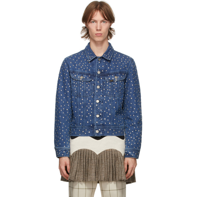 Stefan Cooke Blue Lee Edition Denim Studded Jacket Stefan Cooke