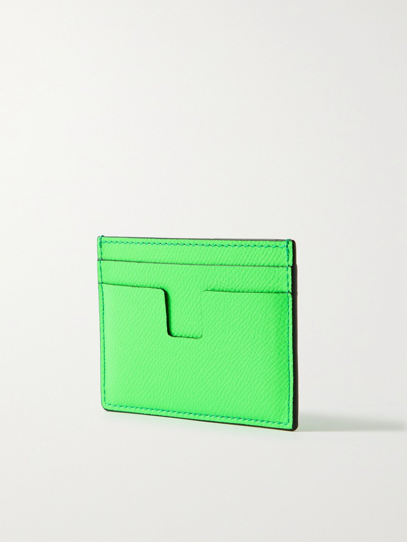 TOM FORD - Full-Grain Leather Cardholder - Green TOM FORD