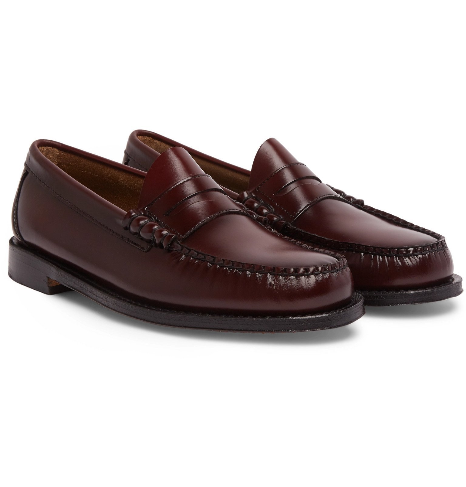 G.H. Bass & Co. - Weejuns Larson Leather Penny Loafers - Burgundy G.H ...