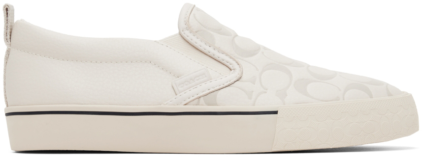 Coach 1941 White Leather Skate Slip-On Sneakers Coach 1941