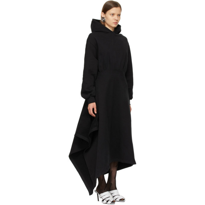 Balenciaga Black Easywrap Hooded Dress 