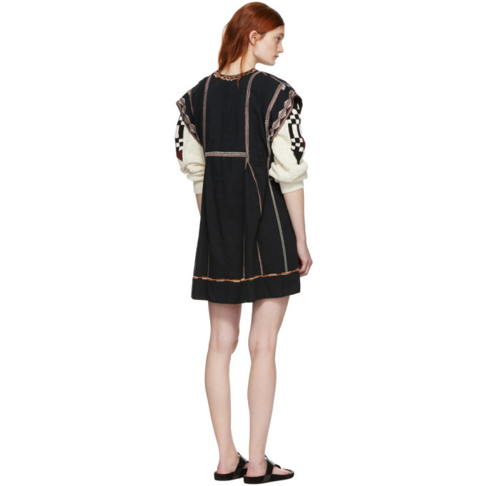 Isabel Marant Etoile Black Embroidered Belissa Dress