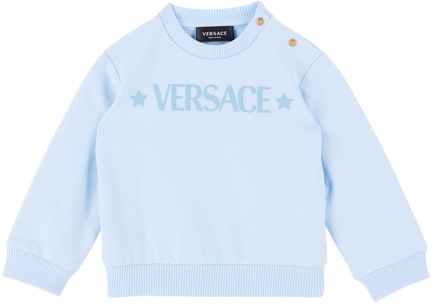 Versace Baby Blue Flocked Sweatsuit Versace