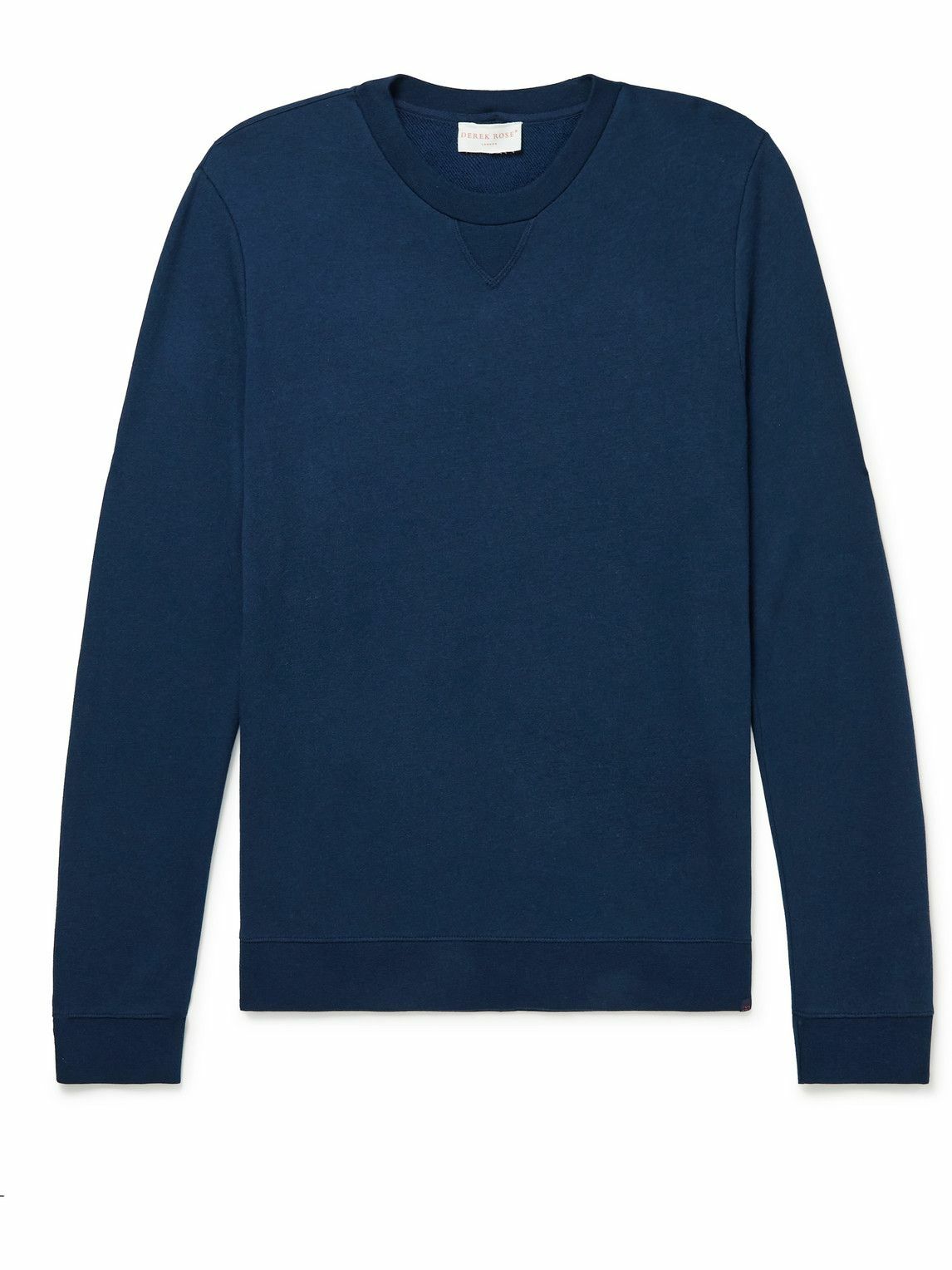 Photo: Derek Rose - Quinn 1 Cotton and Modal-Blend Jersey Sweatshirt - Blue