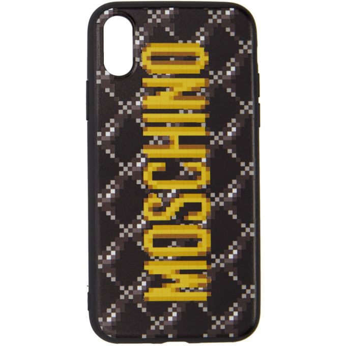 Moschino Black The Sims Edition Quilted Iphone Xs X Case Moschino