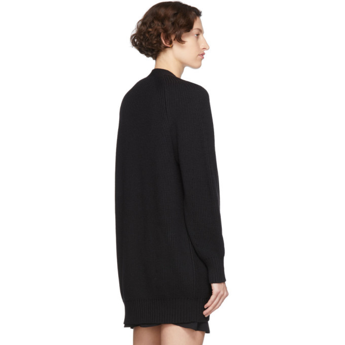 Versace Black Wool Safety Pin Cardigan Versace