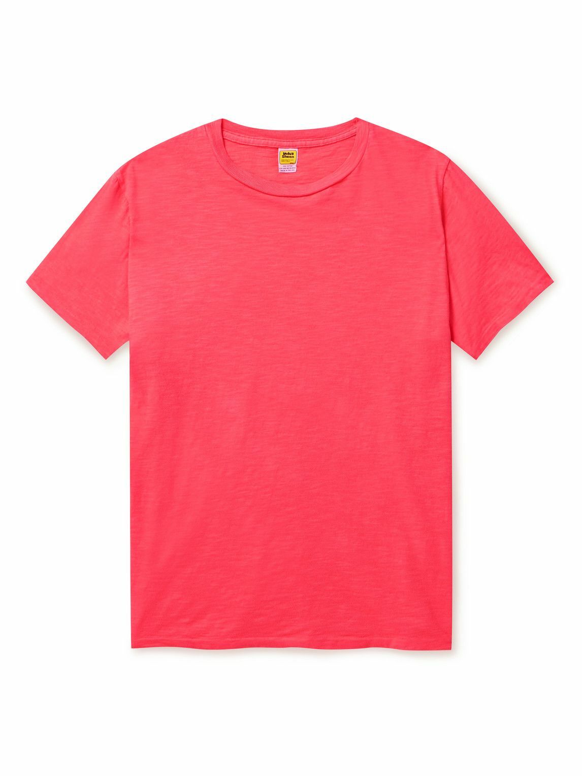 Velva Sheen SlimFit Slub CottonJersey TShirt Pink Velva Sheen
