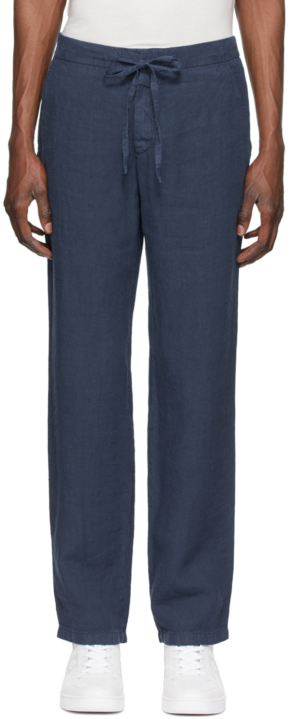 Z Zegna Blue Linen Trousers Z Zegna