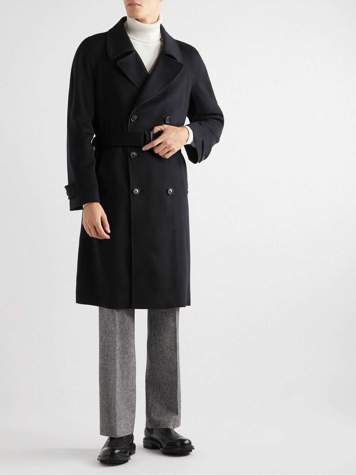 De Petrillo - Double-Breasted Virgin Wool and Cashmere-Blend Trench ...