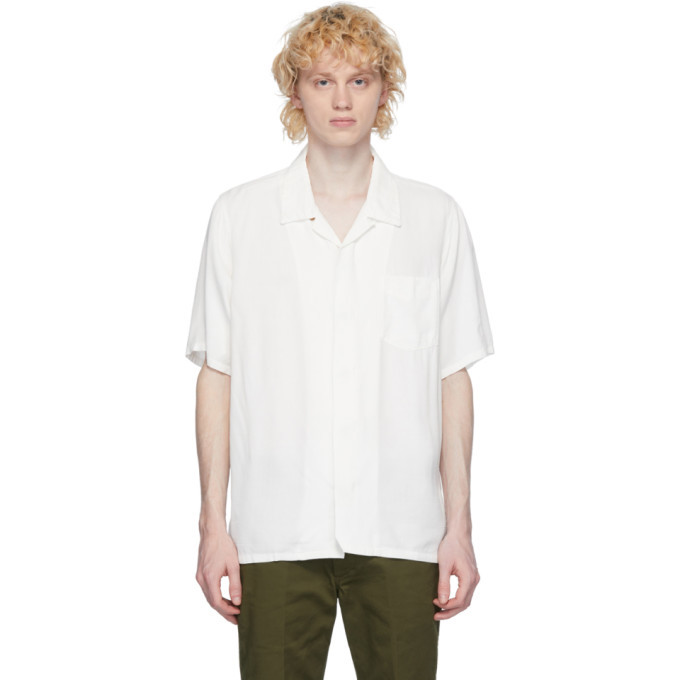 Visvim White Rayon Free Edge Shirt Visvim