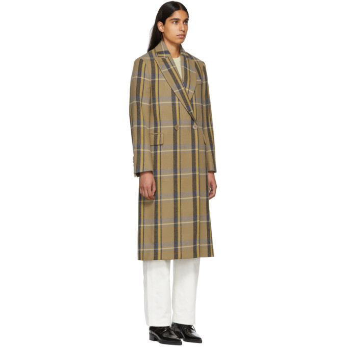 tan check coat