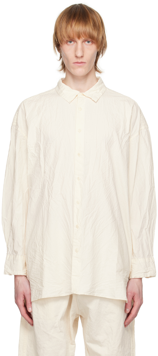 Photo: CASEY CASEY Off-White Crinkled Shirt