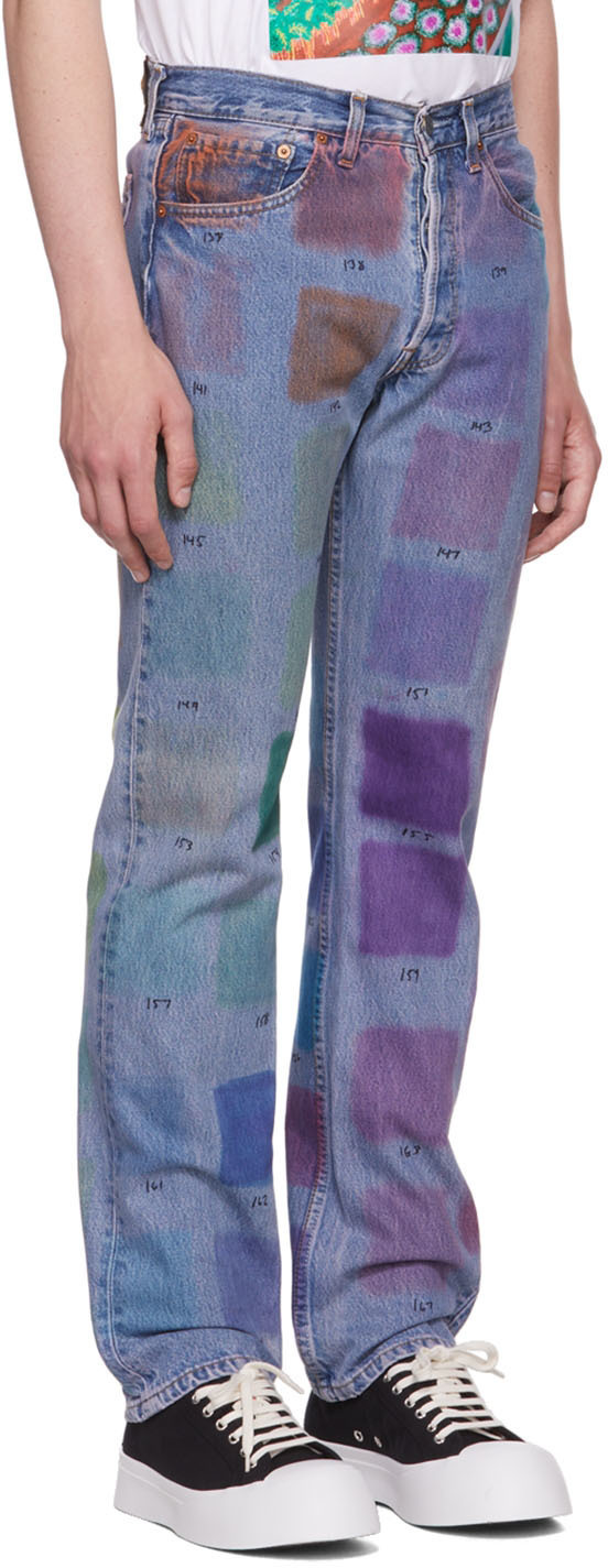 Collina Strada SSENSE Exclusive Blue Levi's Edition 501 Swatches Jeans Collina  Strada