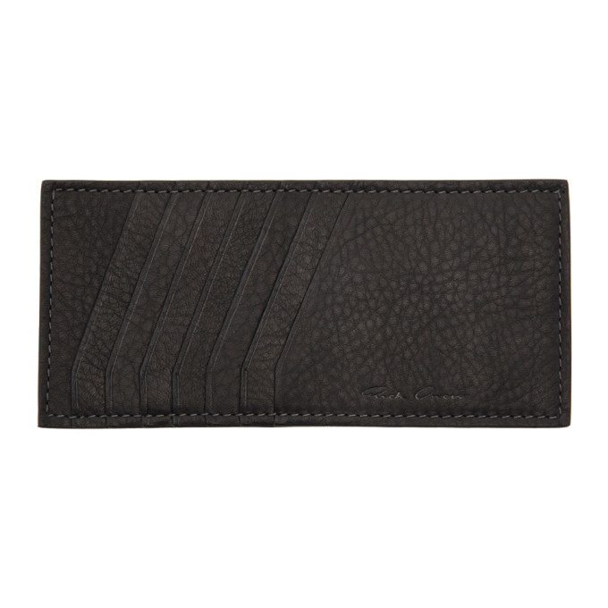 Rick Owens Black Vertical Credit Card Holder Rick Owens