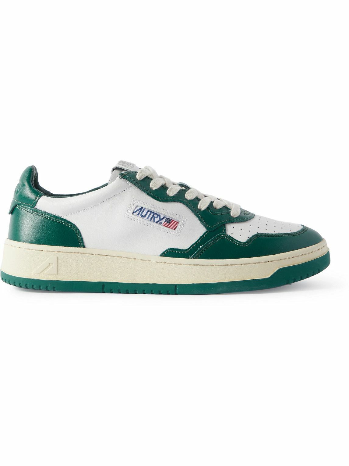 Autry - Medalist Two-Tone Leather Sneakers - Green Autry