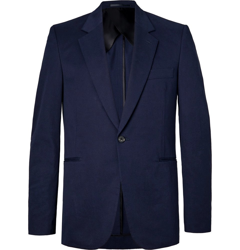 The Row - Navy Michel Slim-Fit Cotton and Cashmere-Blend Blazer - Navy ...