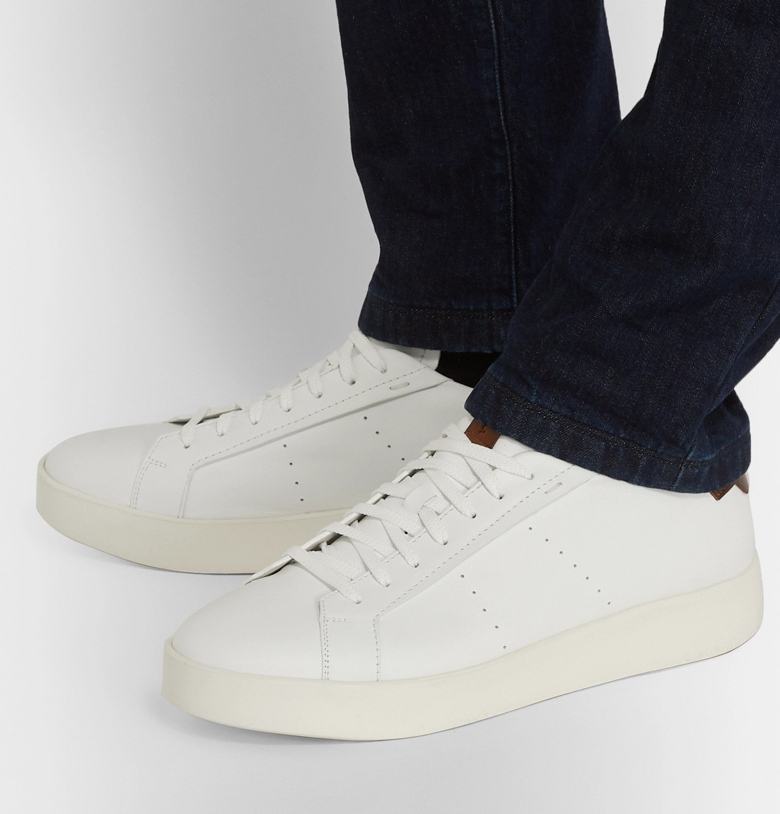 Santoni - Leather Sneakers - White Santoni