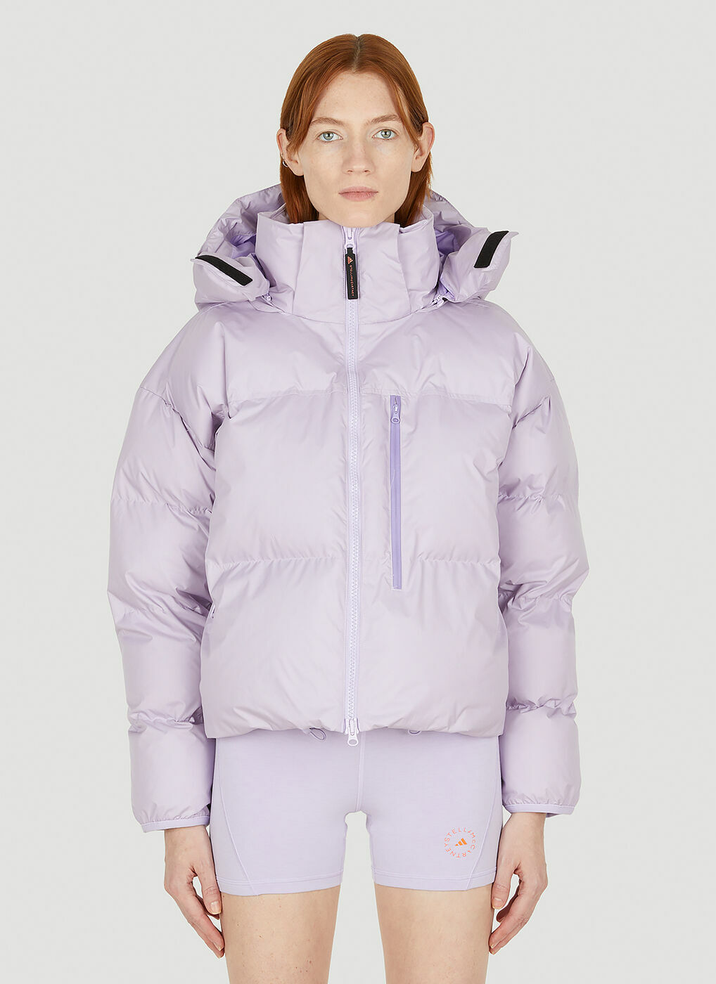 Short Puffer Jacket in Lilac adidas by Stella McCartney