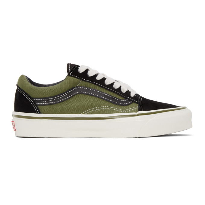 green and black vans old skool