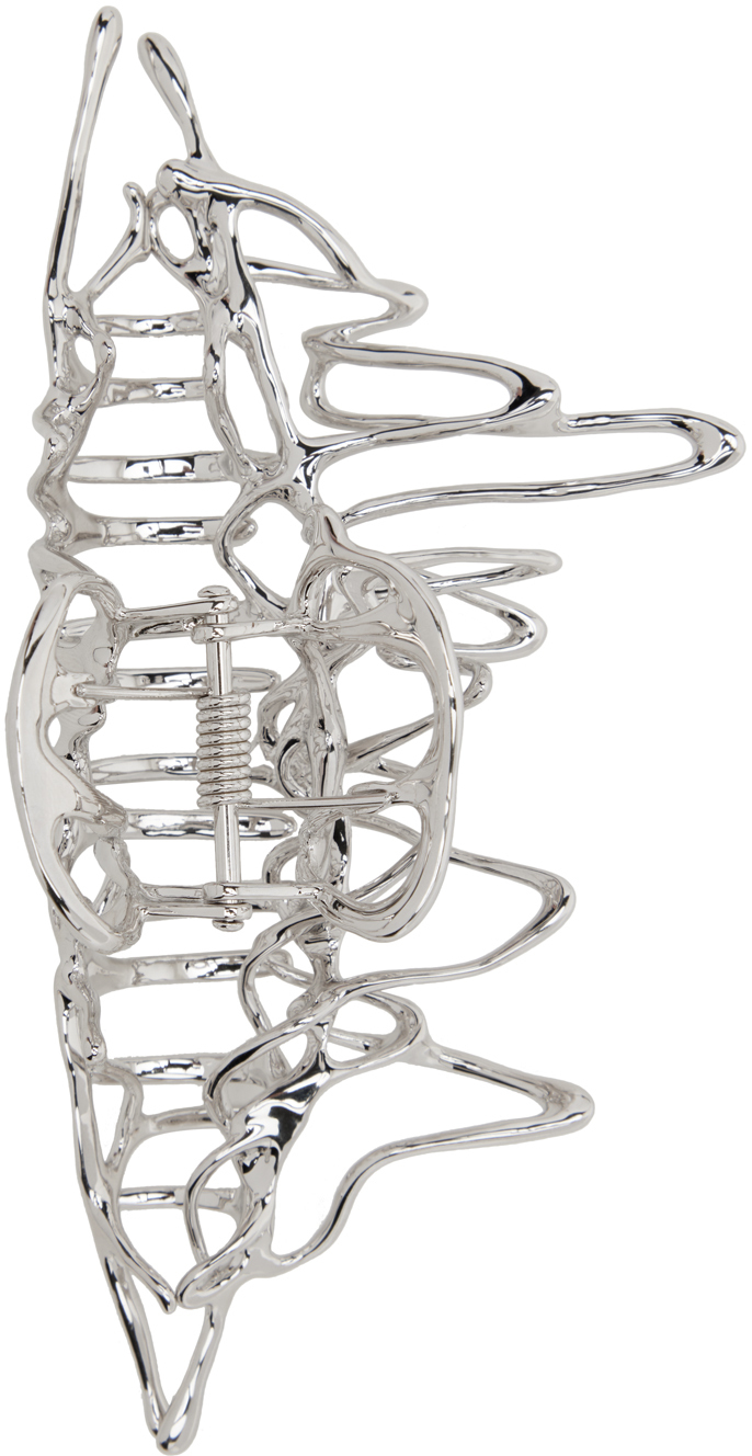 20-Pack Hair Clips With Glue Pad – Shiny Silver, For Crafts & Hair Styling