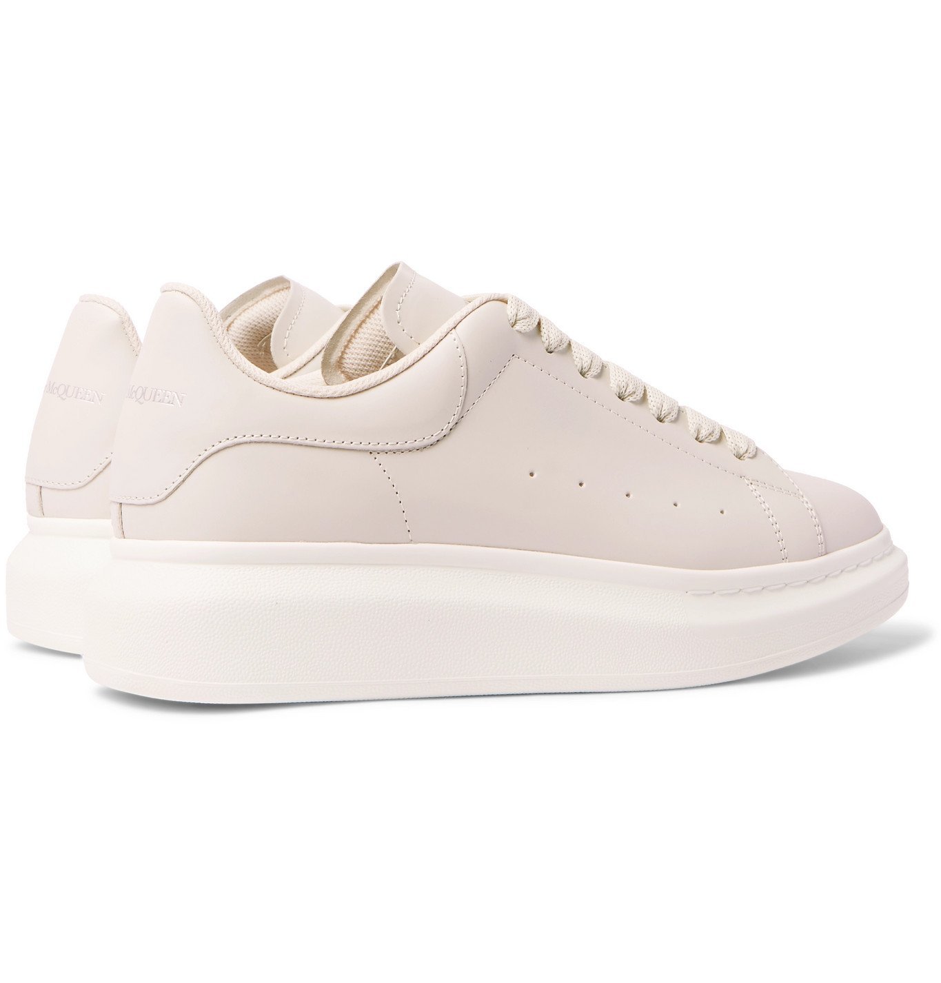 ALEXANDER MCQUEEN - Exaggerated-Sole Leather Sneakers - White Alexander ...