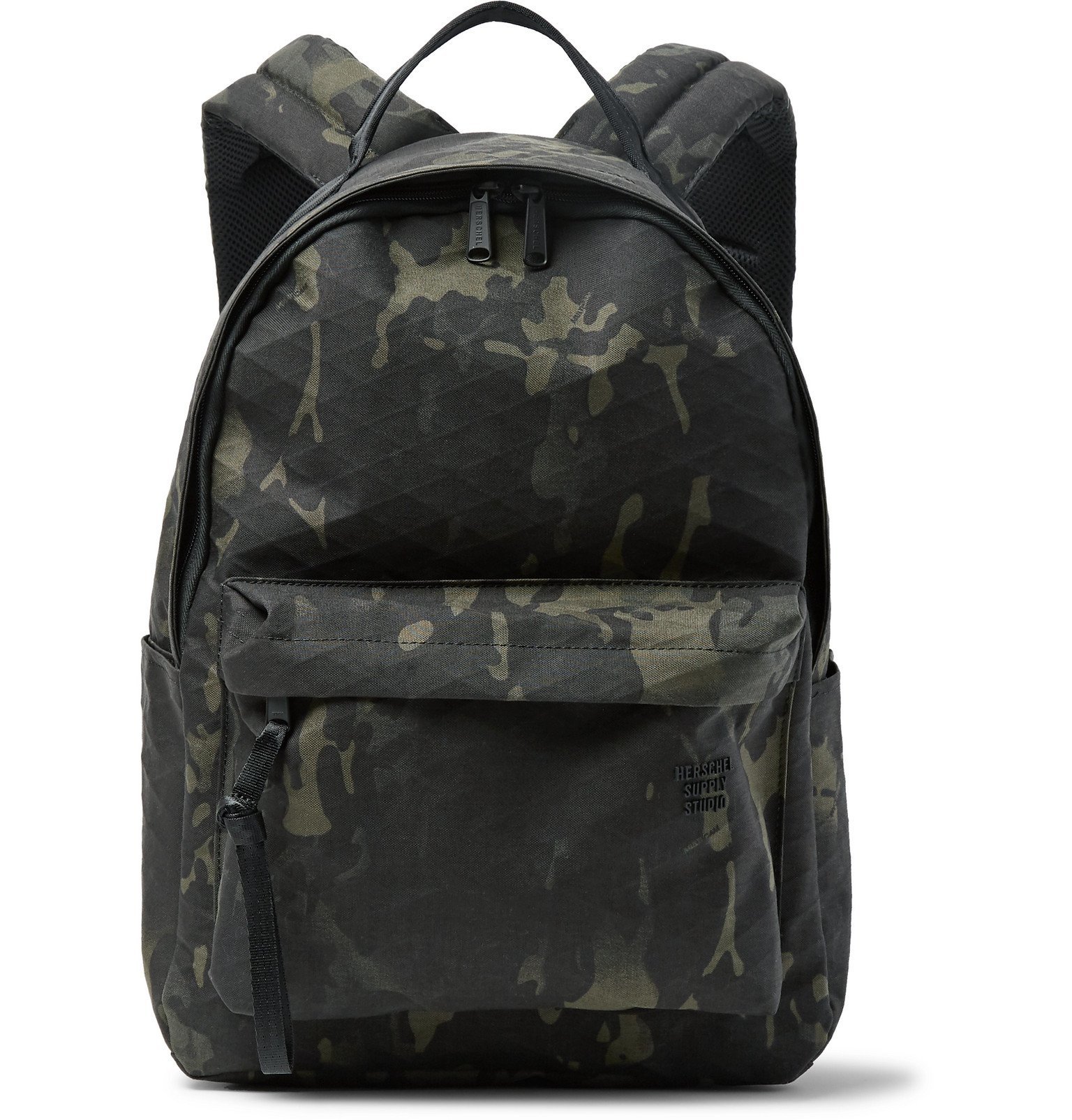 black camouflage backpack