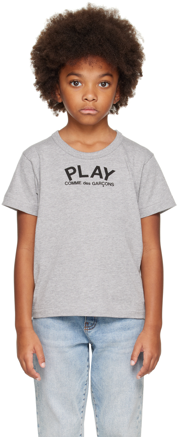 Comme des Garçons Play Kids Gray 'Play' T-Shirt Comme des Garcons Play