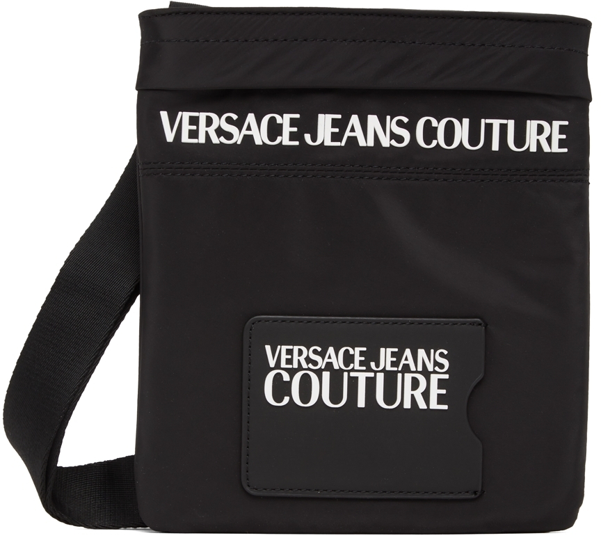 Versace Jeans Couture Black Logo Messenger Bag Versace