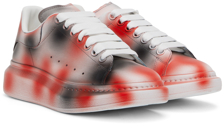 alexander mcqueen white & red oversized sneakers