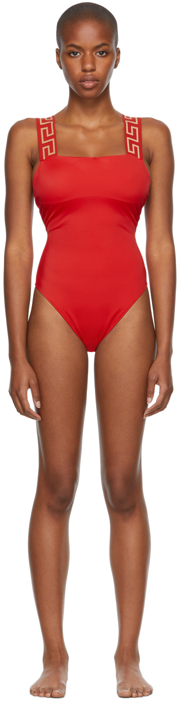 versace red swimsuit