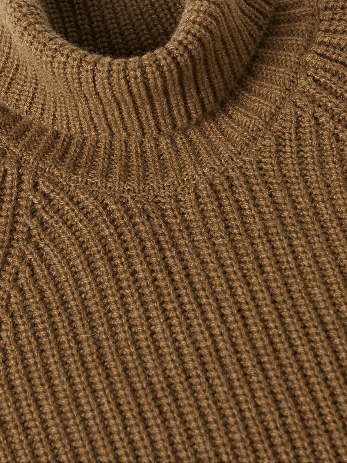 Valstar - Ribbed Cashmere Rollneck Sweater - Brown Valstarino